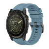 Correa de reloj de silicona de 26 mm con hebilla de acero de color puro AMOLED para Garmin Tactix 7 (cian roca)