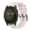 Correa de reloj de silicona de 26 mm con hebilla de acero de color puro AMOLED para Garmin Tactix 7 (rosa)