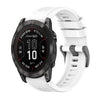 Correa de reloj de silicona de 26 mm con hebilla de acero de color puro para Garmin Fenix 7X Pro de 51 mm (blanca)