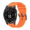 Correa de reloj de silicona de 26 mm con hebilla de acero de color puro para Garmin Fenix 7X Pro de 51 mm (naranja)