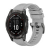Correa de reloj de silicona de 26 mm con hebilla de acero de color puro para Garmin Fenix 7X Pro de 51 mm (gris)