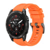 Correa de reloj de silicona de 26 mm con hebilla de acero de color puro para Garmin Epix Pro de 51 mm (naranja)