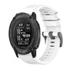 Correa de reloj de silicona de 26 mm con hebilla de acero de color puro para Garmin Instinct 2X Solar (blanca)