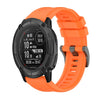 Correa de reloj de silicona de 26 mm con hebilla de acero de color puro para Garmin Instinct 2X Solar (naranja)