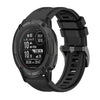 Correa de reloj de silicona de 26 mm con hebilla de acero de color puro para Garmin Instinct 2X Solar (negra)
