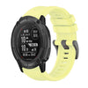 Correa de reloj de silicona de 26 mm con hebilla de acero de color puro para Garmin Instinct 2X Solar (amarillo)