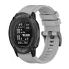 Correa de silicona para reloj Garmin Instinct 2X Solar Pure Color con hebilla de acero de 26 mm (gris)