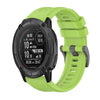 Correa de reloj de silicona de 26 mm con hebilla de acero de color puro para Garmin Instinct 2X Solar (lima)