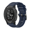 Correa de reloj de silicona de 26 mm con hebilla de acero de color puro para Garmin Instinct 2X Solar (azul medianoche)