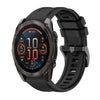 Correa de reloj de silicona de 22 mm con hebilla de acero de color puro para Garmin Fenix 8 AMOLED de 47 mm (negra)