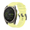 Correa de reloj de silicona de 22 mm con hebilla de acero de color puro para Garmin Fenix 8 MIP de 47 mm (amarilla)
