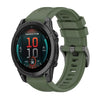 Correa de silicona para reloj Garmin Fenix E de 47 mm con hebilla de acero de color puro de 22 mm (verde oscuro)