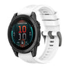 Correa de silicona para reloj Garmin Fenix E de 47 mm con hebilla de acero de color puro de 22 mm (blanca)