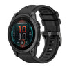 Correa de silicona para reloj Garmin Fenix E de 47 mm con hebilla de acero de color puro de 22 mm (negra)