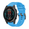 Correa de silicona para reloj Garmin Fenix E de 47 mm con hebilla de acero de color puro de 22 mm (azul cielo)