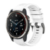Correa de reloj de silicona de 22 mm con hebilla de acero de color puro para Garmin Quatix 7 Pro (blanca)