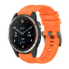 Correa de reloj de silicona de 22 mm con hebilla de acero de color puro para Garmin Quatix 7 Pro (naranja)
