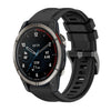 Correa de reloj de silicona de 22 mm con hebilla de acero de color puro para Garmin Quatix 7 Pro (negra)