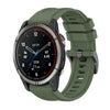 Correa de silicona para reloj Garmin Quatix 7 con hebilla de acero de color puro de 22 mm (verde oscuro)