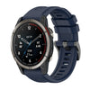 Correa de silicona para reloj Garmin Quatix 7 con hebilla de acero de color puro de 22 mm (azul medianoche)