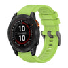 Correa de reloj de silicona de 22 mm con hebilla de acero de color puro para Garmin Fenix 7 Pro de 47 mm (lima)