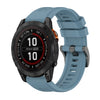 Correa de reloj de silicona de 22 mm con hebilla de acero de color puro para Garmin Fenix 7 Pro de 47 mm (cian roca)