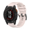 Correa de reloj de silicona de 22 mm con hebilla de acero de color puro para Garmin Fenix 7 Pro de 47 mm (rosa)