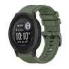 Correa de silicona para reloj Garmin Instinct 2 Solar de 22 mm con hebilla de acero de color puro (verde oscuro)