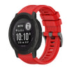 Correa de reloj de silicona de 22 mm con hebilla de acero de color puro para Garmin Instinct 2 Solar (roja)