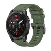 Correa de reloj de silicona de 22 mm con hebilla de acero de color puro para Garmin Epix Pro de 47 mm (verde oscuro)