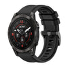 Correa de reloj de silicona de 22 mm con hebilla de acero de color puro para Garmin Epix Pro de 47 mm (negra)