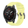 Correa de reloj de silicona de 22 mm con hebilla de acero de color puro para Garmin Epix Pro de 47 mm (amarilla)