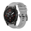 Correa de reloj de silicona de 22 mm con hebilla de acero de color puro para Garmin Epix Pro de 47 mm (gris)