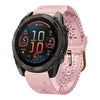 Correa de reloj de silicona transpirable con encaje de 20 mm para Garmin Fenix 8 AMOLED de 43 mm (rosa)