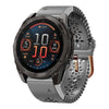 Correa de reloj de silicona transpirable con encaje de 20 mm para Garmin Fenix 8 AMOLED de 43 mm (gris)