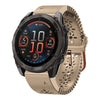 Correa de reloj de silicona transpirable con encaje de 20 mm para Garmin Fenix 8 AMOLED de 43 mm (caqui)