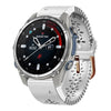 Correa de reloj de silicona transpirable con encaje de 20 mm para Garmin Descent Mk3 de 43 mm (blanca)