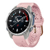Correa de reloj de silicona transpirable con encaje de 20 mm para Garmin Descent Mk3 de 43 mm (rosa)