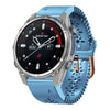 Correa de reloj de silicona transpirable con encaje de 20 mm para Garmin Descent Mk3 de 43 mm (azul claro)