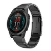 Correa de acero inoxidable para reloj Garmin Fenix 8 AMOLED de 51 mm con carcasa de tortuga y 26 mm (negra)