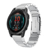 Correa de acero inoxidable para reloj Garmin Fenix 8 AMOLED de 51 mm con carcasa de tortuga y 26 mm (plateada)