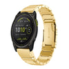 Correa de acero inoxidable de 26 mm con diseño de concha de tortuga para reloj Garmin Enduro 3 (dorada)