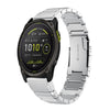 Correa de acero inoxidable de 26 mm con diseño de concha de tortuga para reloj Garmin Enduro 3 (plateada)