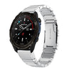 Correa de acero inoxidable para reloj Garmin Descent Mk3i de 51 mm con carcasa de tortuga y 26 mm (plateada)