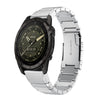 Correa de acero inoxidable de 26 mm con diseño de concha de tortuga AMOLED para reloj Garmin Tactix 7 (plateada)