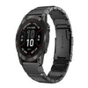 Correa de acero inoxidable para reloj Garmin Fenix 7X Pro de 51 mm con carcasa de tortuga y 26 mm (negra)