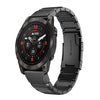 Correa de acero inoxidable para reloj Garmin Epix Pro de 51 mm con diseño de carey y 26 mm (negra)