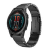 Correa de acero inoxidable para reloj Garmin Fenix 8 MIP de 47 mm con diseño de carey y 22 mm (negra)