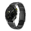 Correa de acero inoxidable de 22 mm con diseño de concha de tortuga para reloj Garmin MARQ Athlete Gen 2 (negra)