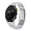 Correa de acero inoxidable de 22 mm con diseño de concha de tortuga para reloj Garmin MARQ Athlete Gen 2 (plateada)